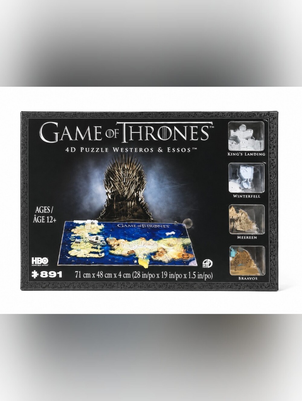 Game of Thrones 4D Cityscape Westeros & Essos Puzzle 891 Pieces HBO New